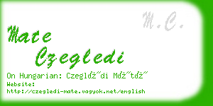 mate czegledi business card